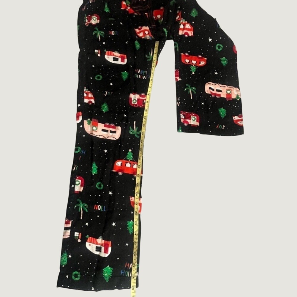 Old Navy Womens Holiday Camper Pajama Pants Black Flannel Christmas Lounge Small - Picture 7 of 8